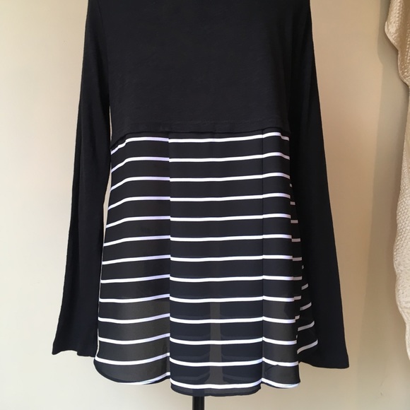 Ana Black Scoop-neck with Stripe sides and back PL - Picture 4 of 7